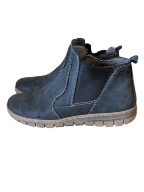 Josef Seibel Women’s Ankle Boots EU 36 US 5 Blue Leather Comfort Slip On Casual